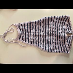 UO Striped Knit Halter Top